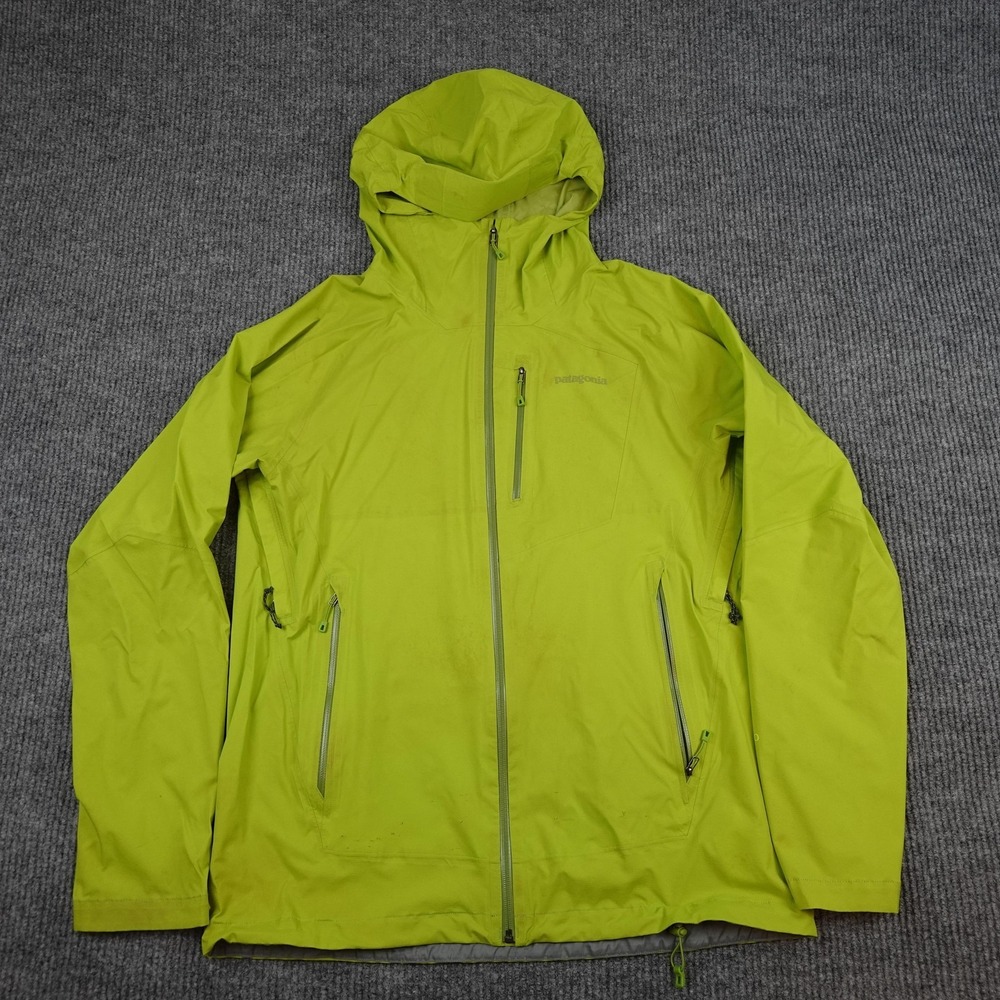 Patagonia Stretch Rainshadow Jacket Mens Large Green Hooded Hiking Ski STY84800